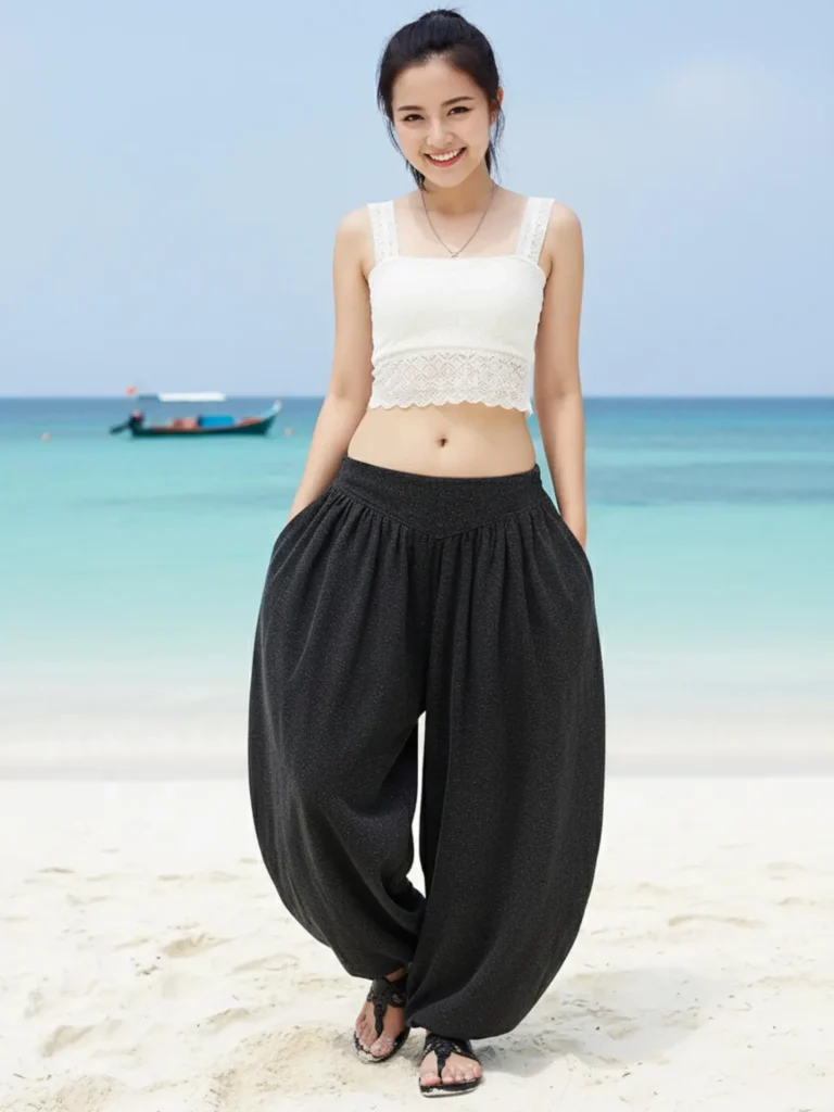 Pikalda-Thai Cotton Harem Pants - Image 4