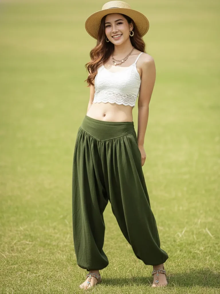 Pikalda-Thai Cotton Harem Pants - Image 3