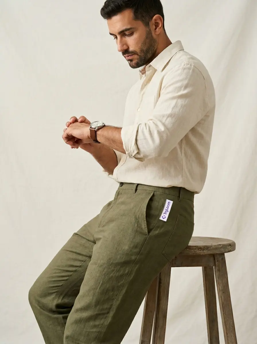 Tapered Navy Utility Pants